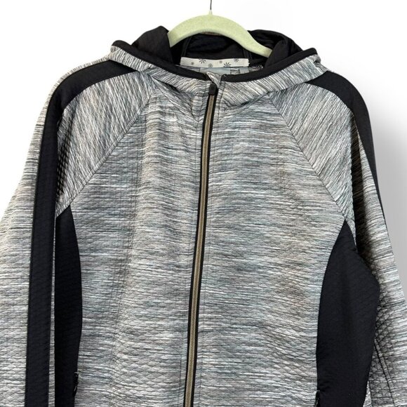 Athleta Jacket Womens Sz L Gray Snowscape Space Dye Full Zip Hoodie Athleticwear - Picture 4 of 11